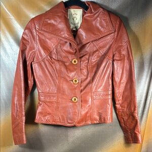 Vintage 70’s Gassy Jack “Gabriel Levy”Women's Leather Jacket - Burnt Orange‎ F1